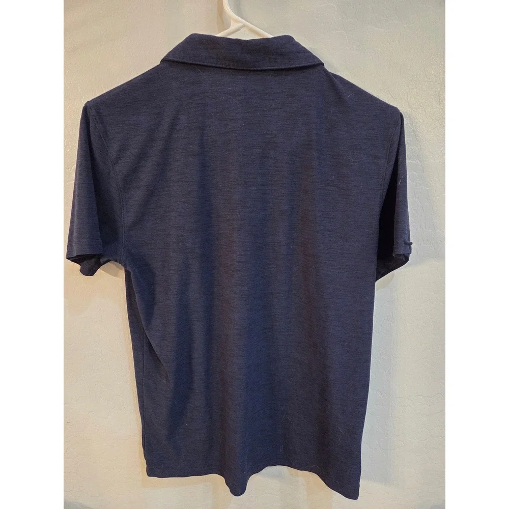 Old Navy Active Boys Breathe On Polo Shirt Navy Blue Heather XS 5T-6